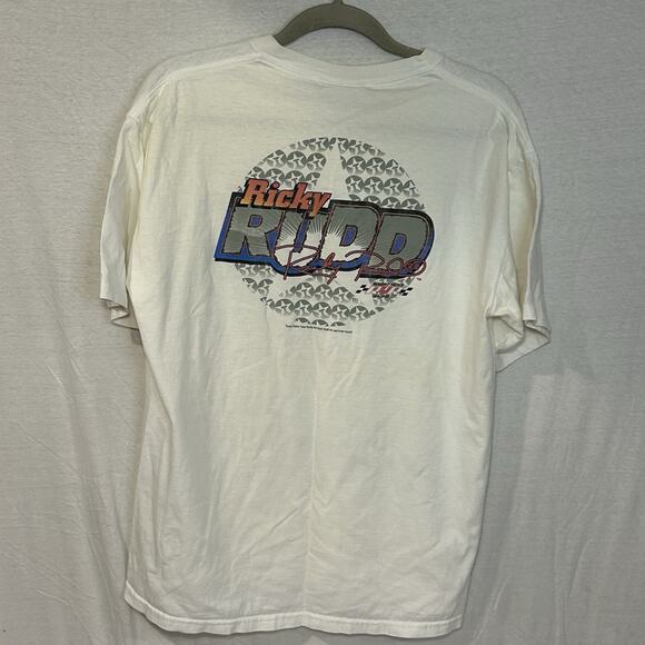 VINTAGE NASCAR RICKY RUDD #28 FORD TAURUS RACING T SHIRT MENS SIZE Large 90S Y2K - Picture 4 of 6